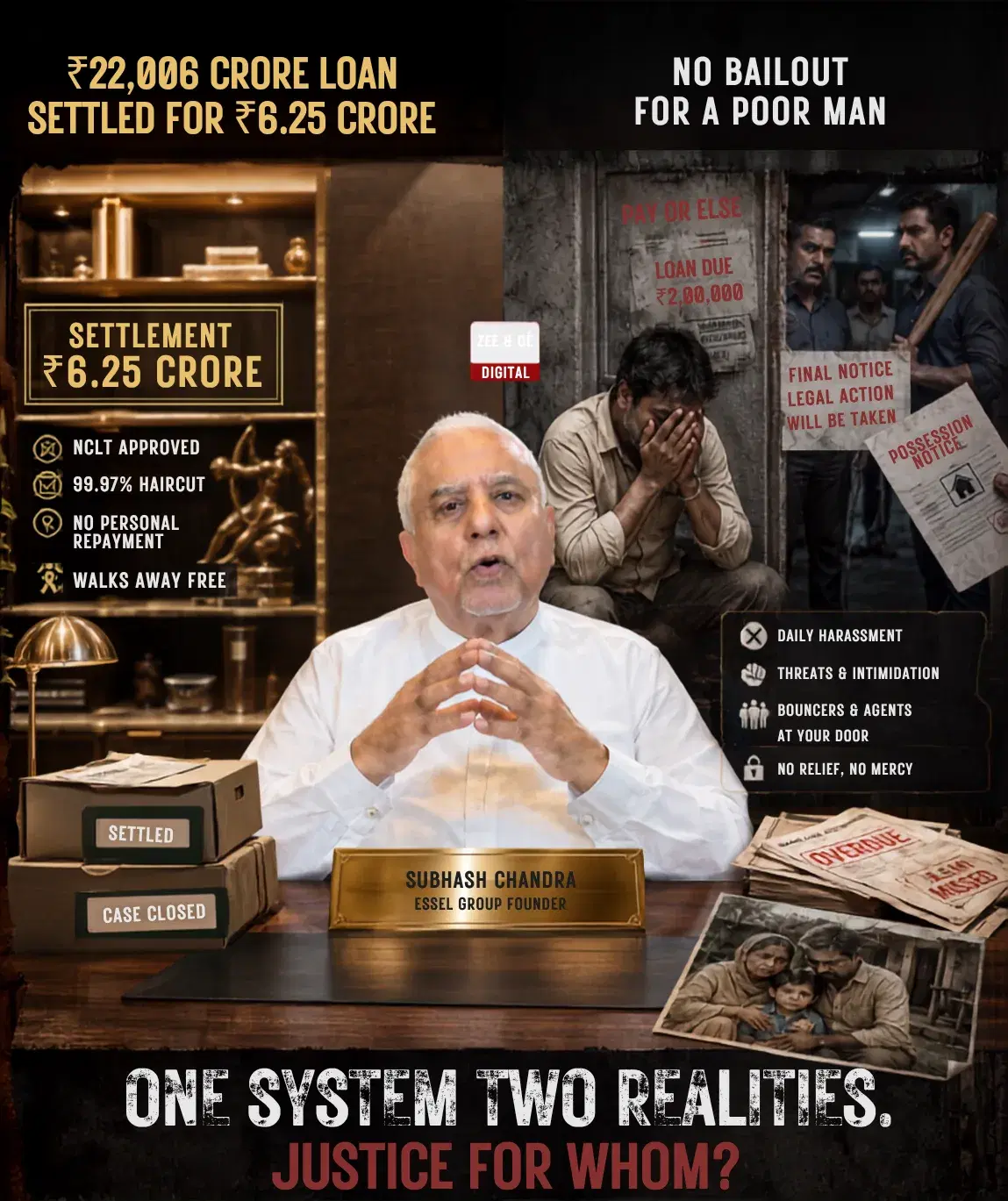 SUBHASH CHANDRA’S PROPOSED BAILOUT: IS IT NOT A SANCTIONED LOOT?